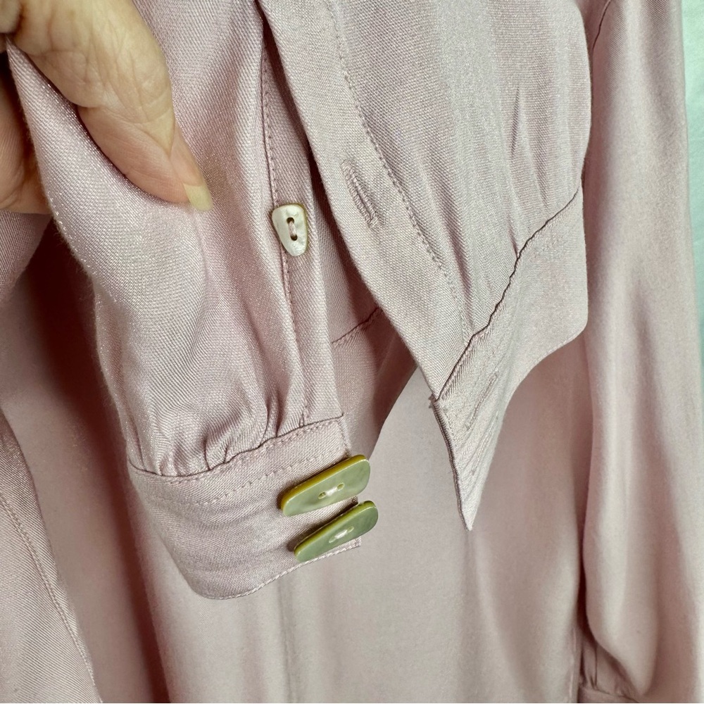 John Mark Pink Shimmer 3/4 Sleeve Dressy Tunic Top Like New Large - Picture 6 of 6